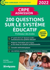 Crpe  200 Questions Sur Le Systeme Educatif - Professeur Des Ecoles  Anouveau Concours 2022
