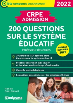 Bertrand.pt - Crpe  200 Questions Sur Le Systeme Educatif - Professeur Des Ecoles  Anouveau Concours 2022