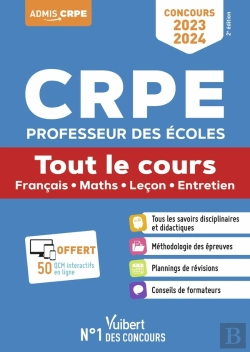 Bertrand.pt - Crpe 2023 - Tout Le Cours - Ecrit Et Oral - Concours Professeur Des Ecoles - Francais, Maths, Lecon,