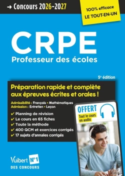 Bertrand.pt - Crpe 2025 : Préparation Rapide Et Complète Aux Épreuves Écrites Et Orales ; L3 + Cours (Édition 2026/2027)
