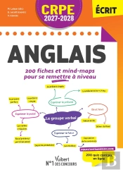 Crpe 2027-2028 -  Anglais : 200 Fiches Et Mind-Maps Pour Se Remettre À Niveau  -  M2/L3