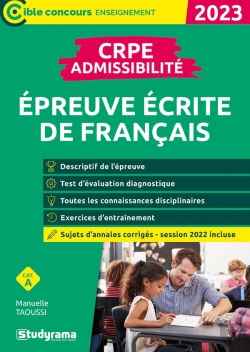 Bertrand.pt - Crpe : Admissibilité ; Épreuve De Français (Concours 2023) : Inclus Sujets 2022 (Édition 2023)