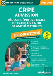 Crpe - Admission - 200 Questions De Préparation À La Leçon De Français Et De Mathématiques : Concours 2026-2027