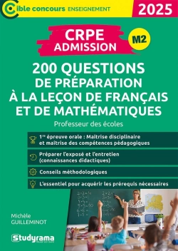 Bertrand.pt - Crpe Admission : 200 Questions De Préparation À La Leçon De Français Et De Mathématiques (Édition 2025)