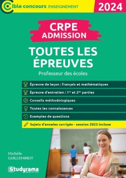 Bertrand.pt - Crpe  Admission  Toutes Les Epreuves (Concours 2024) - Professeur Des Ecoles
