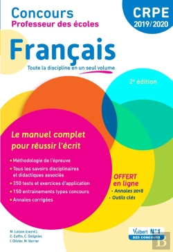 Bertrand.pt - Crpe ; Concours Professeur Des Écoles ; Français ; Toute La Dicipline En Un Seul Volume ( Concours 2018-2019)