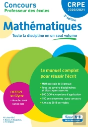 Crpe ; Concours Professeur Des Écoles ; Mathématiques (Édition 2020)