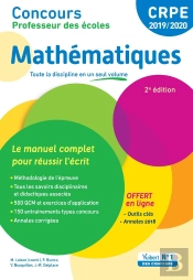 Crpe ; Concours Professeur Des Écoles ; Mathématiques ;  Toute La Discipline En Un Seul Volume  (2018/2019)