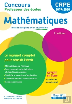 Bertrand.pt - Crpe ; Concours Professeur Des Écoles ; Mathématiques ;  Toute La Discipline En Un Seul Volume  (2018/2019)