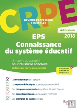 Bertrand.pt - Crpe ; Devenir Professeur Des Écoles : Eps Connaissance Dy Système Éducatif (Édition 2018)