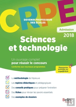 Bertrand.pt - Crpe ; Devenir Professeur Des Écoles : Sciences Et Technologie (Édition 2018)