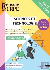 Crpe Ecrit Sciences Et Technologie Epreuve Ecrite D'Application - 2024-2025