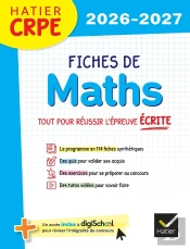 Crpe ; Fiches De Maths ; Tout Pour Réussir L'Épreuve Écrite (Édition 2026/2027)