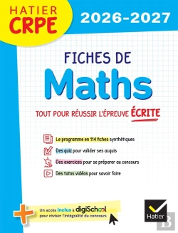 Bertrand.pt - Crpe ; Fiches De Maths ; Tout Pour Réussir L'Épreuve Écrite (Édition 2026/2027)