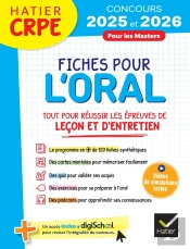 Crpe ; Fiches Pour L'Oral ; Tout Pour Réussir Les Épreuves De Leçon Et D'Entretien (Édition 2025/2026)