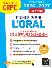 Crpe ; L3, M2 ; Fiches Pour L'Oral ; Tout Pour Réussir Les 2 Épreuves D'Admission (Édition 2026/2027)