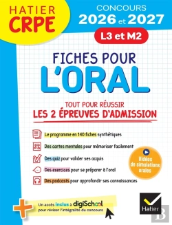 Bertrand.pt - Crpe ; L3, M2 ; Fiches Pour L'Oral ; Tout Pour Réussir Les 2 Épreuves D'Admission (Édition 2026/2027)
