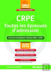 Crpe ; Toutes Les Épreuves D'Admission ; Concours Enseignant, Master Meef, Espe