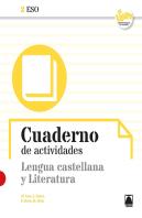 Cuaderno De Actividades. Lengua Castellana Y Literatura 2 Eso- En