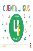 Cuaderno De Matematicas 4. Cuenta Con Gus