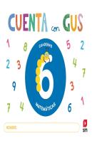 Cuaderno De Matematicas 6. Cuenta Con Gus
