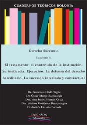 Cuadernos Teóricos Bolonia. Derecho Sucesorio. Cuaderno Ii. El Testamento. El Contenido De La Instit