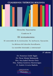 Cuadernos Teóricos Bolonia. Derecho Sucesorio. Cuaderno Ii. El Testamento. El Contenido De La Instit