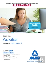 Cuerpo Auxiliar De La Administración General De La Comunidad Autónoma De Las Illes Balears. Temario