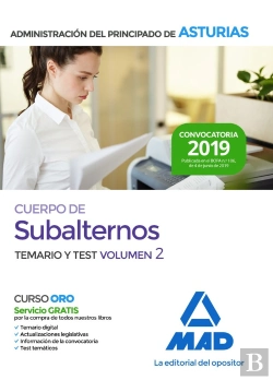 Bertrand.pt - Cuerpo De Subalternos De La Administración Del Principado De Asturias. Temario Y Test Volumen 2