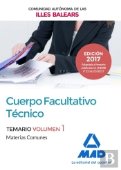 Cuerpo Facultativo Técnico De La De La Comunidad Autónoma De Las Illes Balears. Temario De Materias