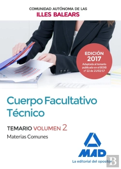 Bertrand.pt - Cuerpo Facultativo Técnico De La De La Comunidad Autónoma De Las Illes Balears. Temario De Materias