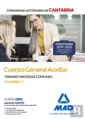 Cuerpo General Auxiliar De La Comunidad Autónoma De Cantabria. Temario De Materias Comunes Volumen 2