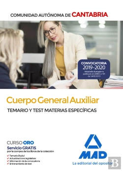 Bertrand.pt - Cuerpo General Auxiliar De La Comunidad Autónoma De Cantabria. Temario Y Test De Materias Especifica
