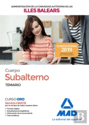 Cuerpo Subalterno De La Administración General De La Comunidad Autónoma De Las Illes Balears. Temari