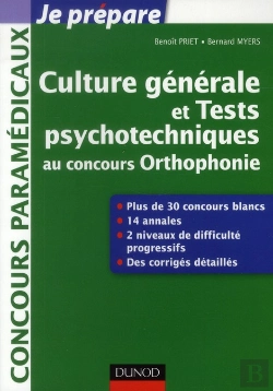 Bertrand.pt - Culture Generale Et Tests Psychotechniques Au Concours Orthophonie