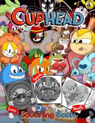 Cuphead Lines Spirals Hearts Coloring Book
