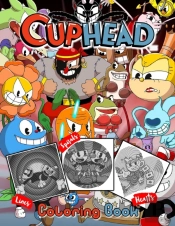 Cuphead Lines Spirals Hearts Coloring Book