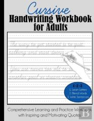 Cursive Handwriting Workbook For Adults