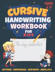 Cursive Handwriting Workbook For Kids