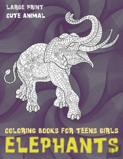 Bertrand.pt - Cute Animal Coloring Books For Teens Girls - Large Print - Elephants