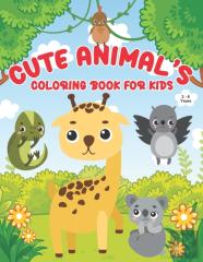 Cute Animals Coloring Book For Kids 2-6 Years