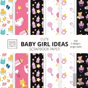 Cute Baby Girl Ideas Scrapbook Paper 8x8 Designer Baby Shower Scrapbook Paper Ideas For Decorative Art, Diy Projects, Homemade Crafts, Cool Nursery Decor Ideas