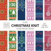 Cute Christmas Knit Scrapbook Paper