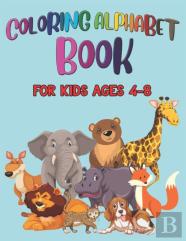 Cute Coloring Alphabet Book For Children, 4 Coloring Books In 1