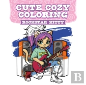 Cute Cozy Coloring: Rockstar Kitty