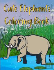 Cute Elephants Coloring Book