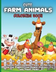 Cute Farm Animals Coloring Book