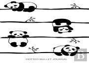 Cute Pandas - Dotted Bullet Journal