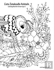 Cute Zendoodle Animals Coloring Book For