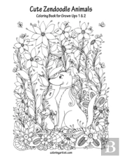 Cute Zendoodle Animals Coloring Book For